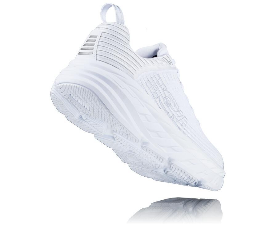 Running Shoes Mens - Hoka One One Bondi 6 - White - JUHPGFI-37